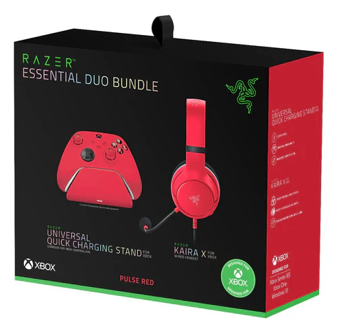 Bundle Razer Essential Duo Headset Alámbrico y Cargador para Control Xbox 